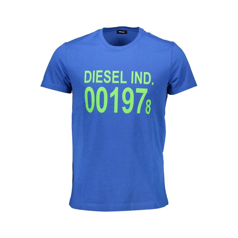 T-shirt Diesel Blu en coton pour homme