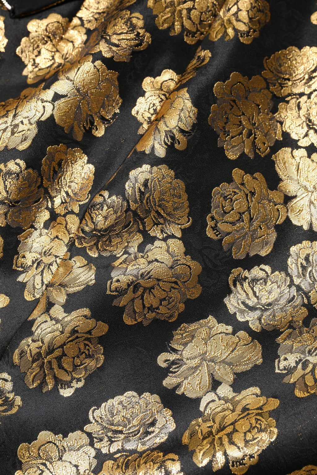 Dolce & Gabbana Black Gold Floral Print Jacquard Mini Skirt by Dolce & Gabbana