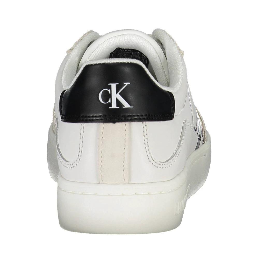 Baskets Calvin Klein en cuir blanc pour femme
