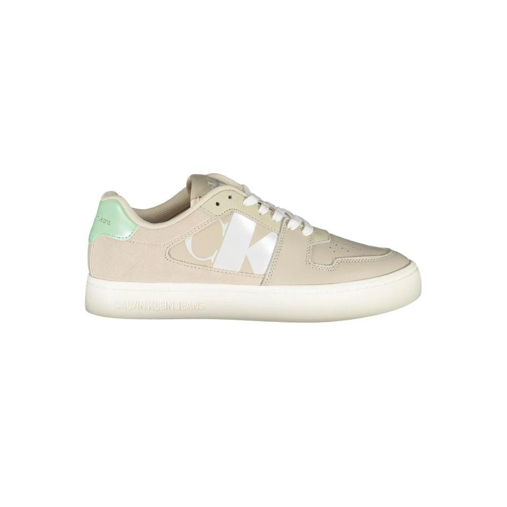 Calvin Klein Beige Polyurethane Women Sneaker Calvin Klein