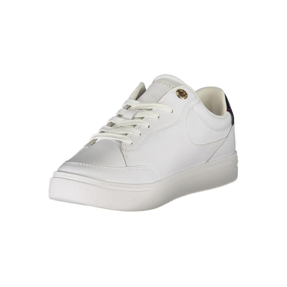 Tommy Hilfiger White Leather Women Sneaker Tommy Hilfiger