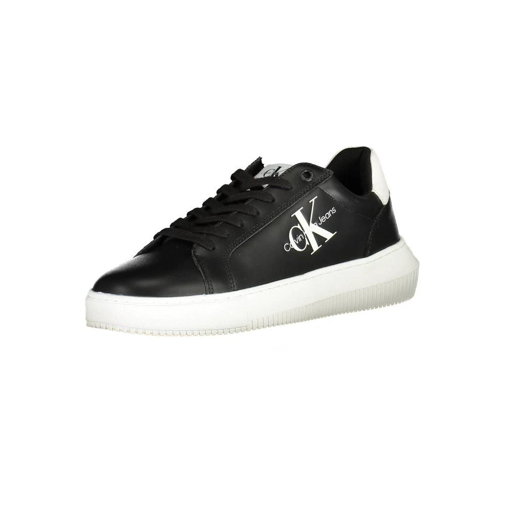 Calvin Klein Nero Leather Men Sneaker Calvin Klein
