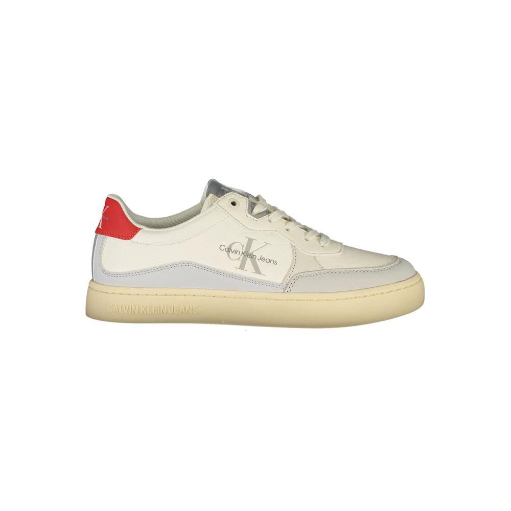 Baskets Calvin Klein blanches en polyuréthane pour homme