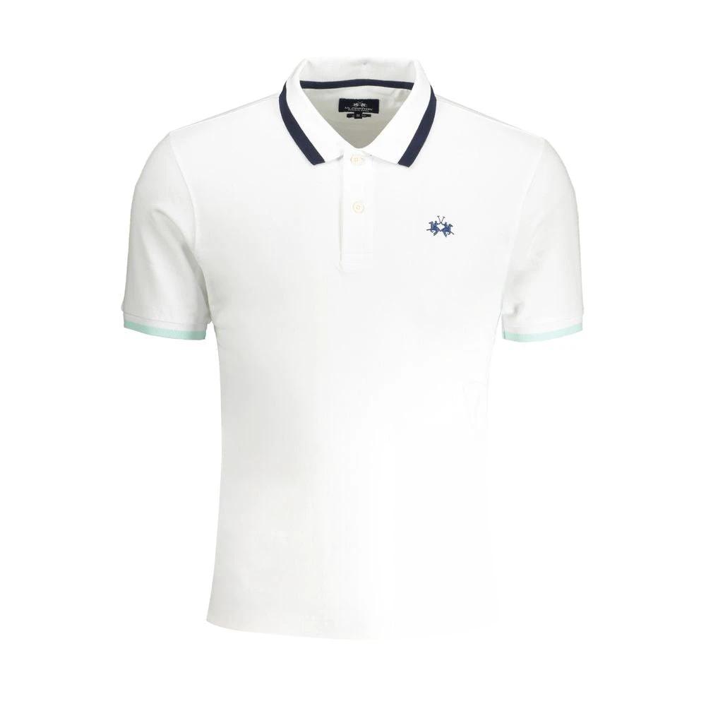 La Martina White Cotton Polo Shirt by La Martina