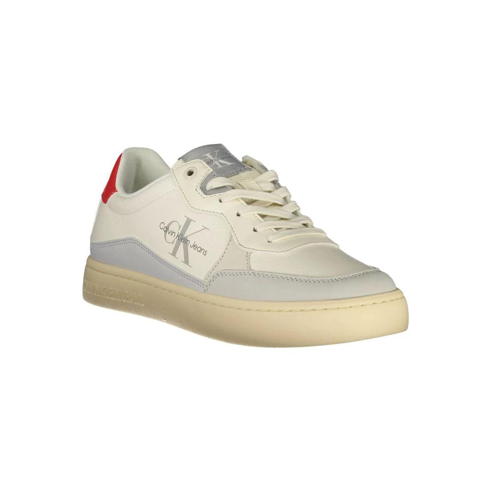 Baskets Calvin Klein blanches en polyuréthane pour homme