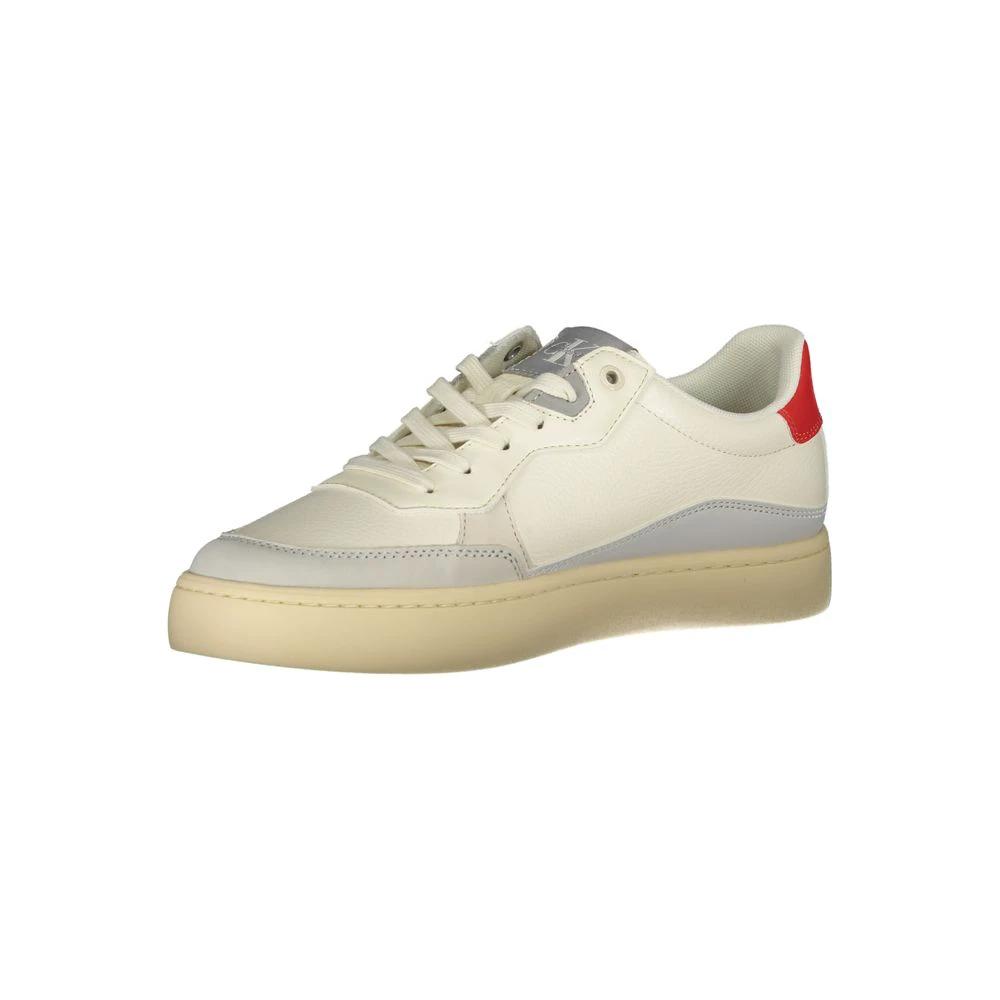Baskets Calvin Klein blanches en polyuréthane pour homme