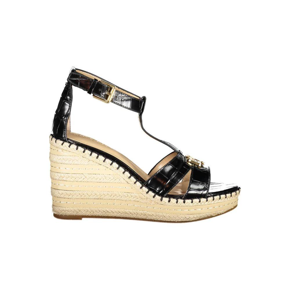 Sandales Ralph Lauren en cuir noir pour femmes