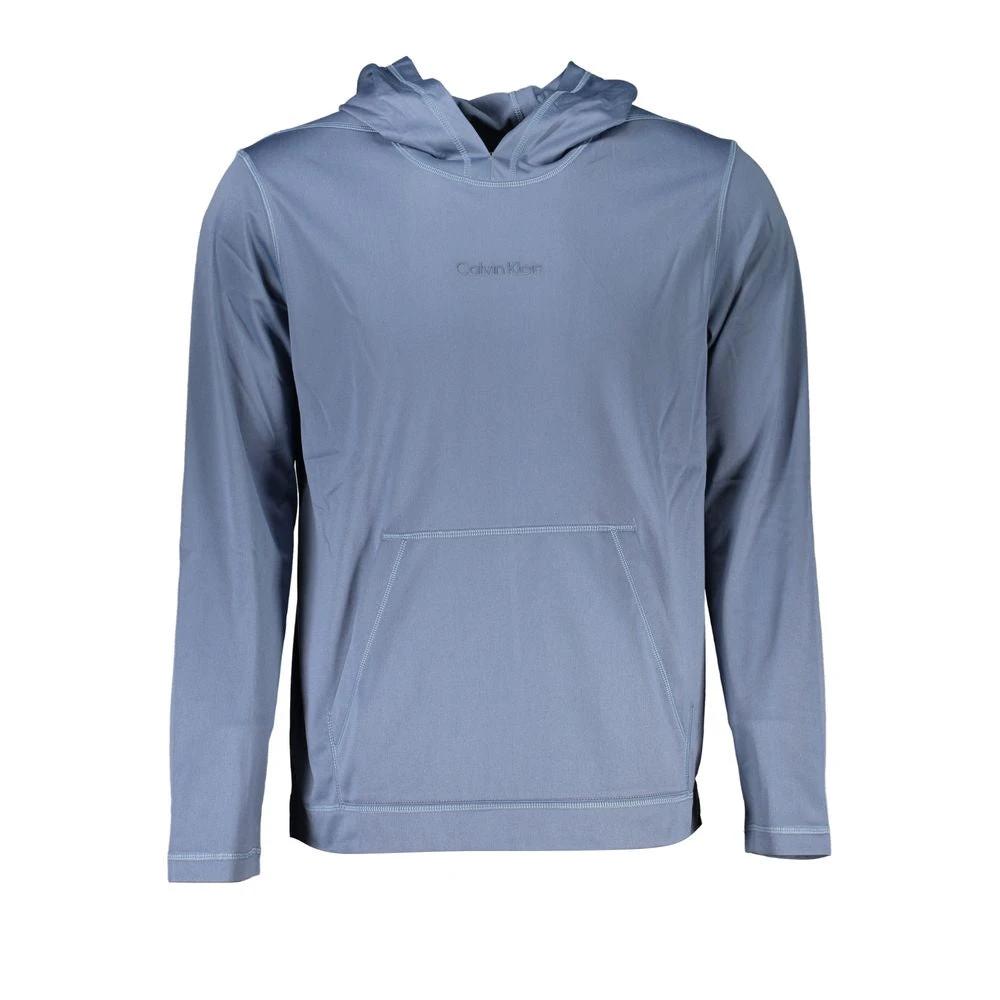 Calvin Klein Blue Polyester Men's Hooded Sweater Calvin Klein