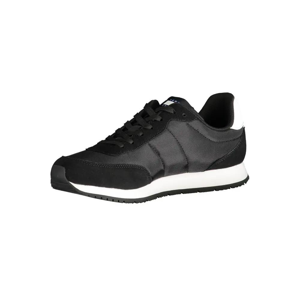 Tommy Hilfiger Nero Polyester Men Sneaker