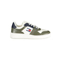 Men’s Green Leather Sneakers – Tommy Hilfiger Logo Casual Trainers