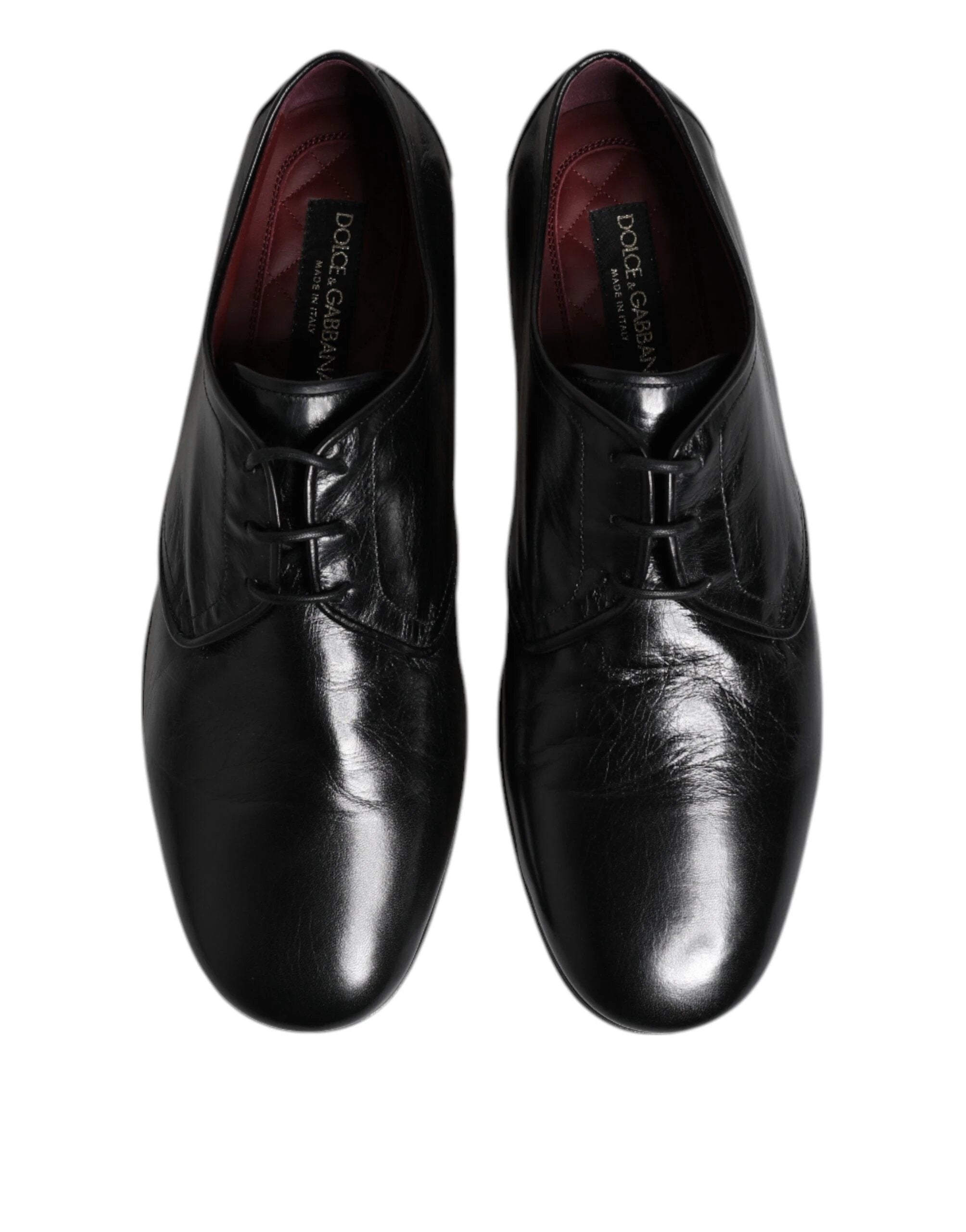 Dolce & Gabbana Black Leather Lace Up Derby Dress Formal Shoes by Dolce & Gabbana