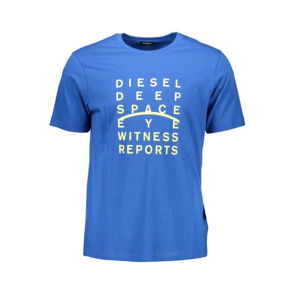 Diesel Blu Cotton Men T-Shirt Diesel