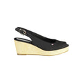 Sandales Tommy Hilfiger noires en polyester pour femmes