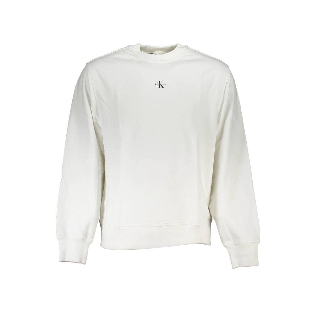 Calvin Klein White Cotton Men's Sweatshirt Calvin Klein
