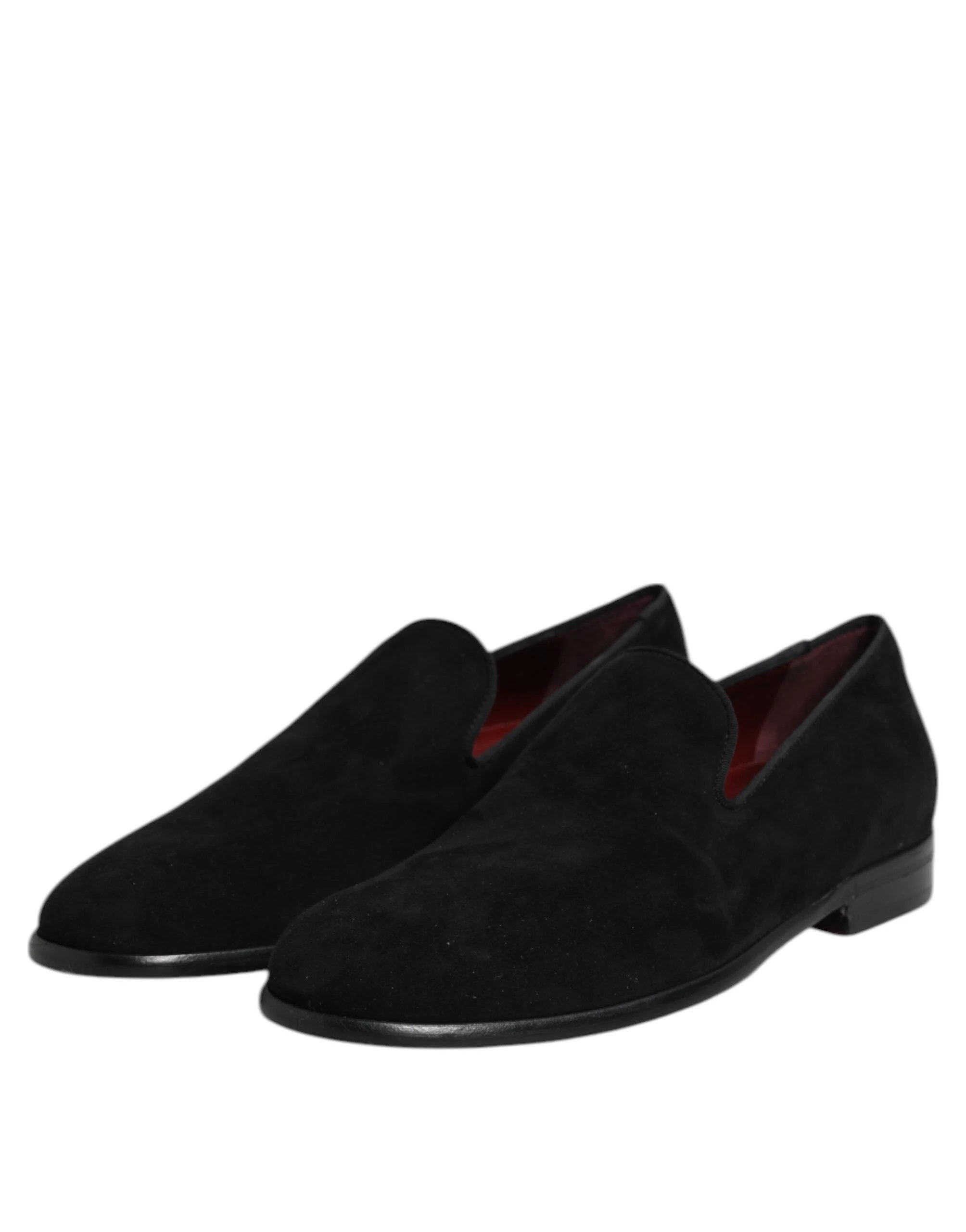 Dolce & Gabbana Black Suede Slip On Loafers Formal Shoes by Dolce & Gabbana