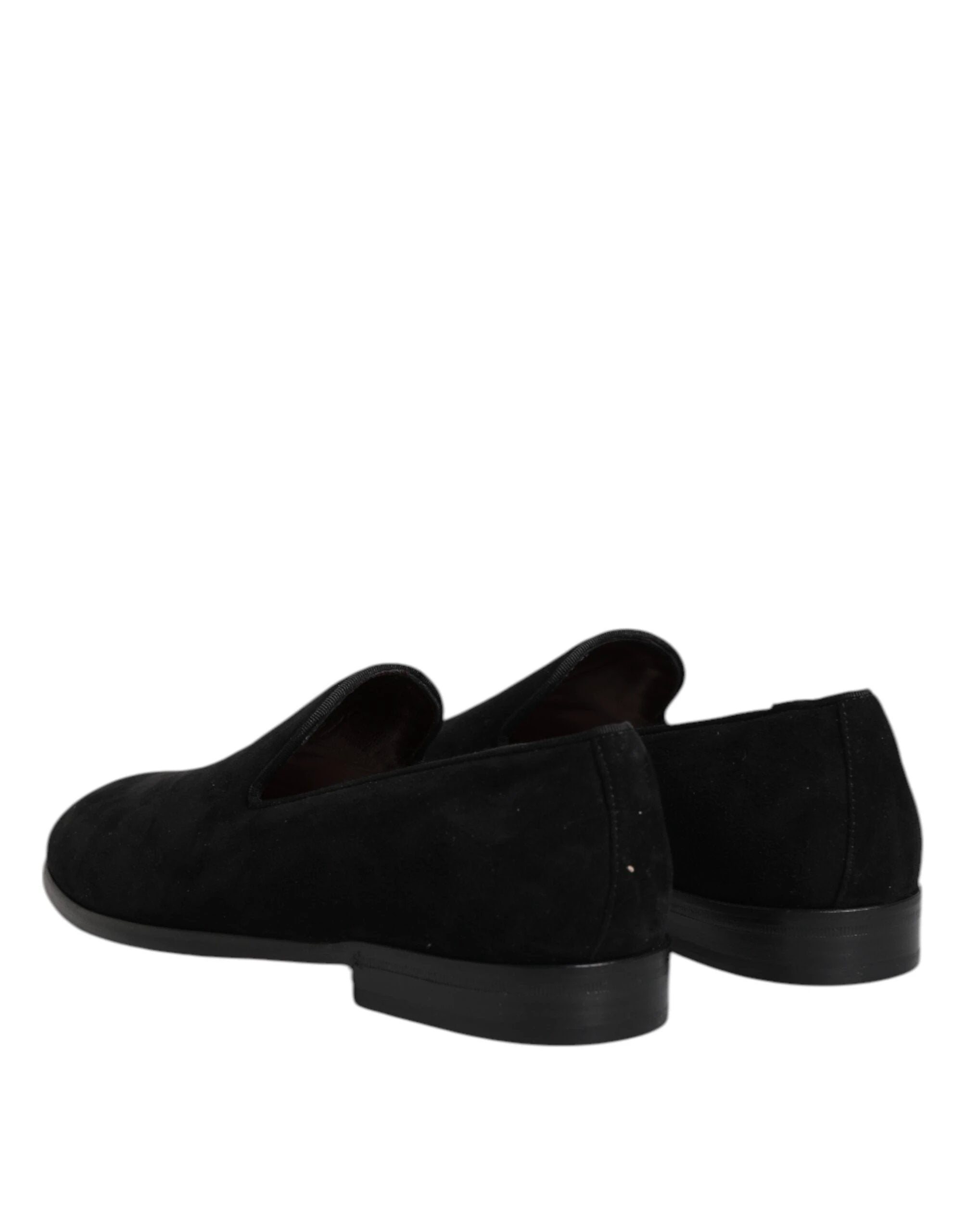 Dolce & Gabbana Black Suede Slip On Loafers Formal Shoes by Dolce & Gabbana