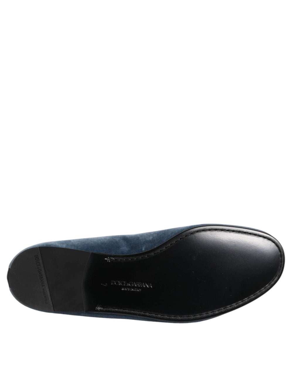Dolce & Gabbana Blue Velvet DG Logo Loafers Formal Shoes by Dolce & Gabbana