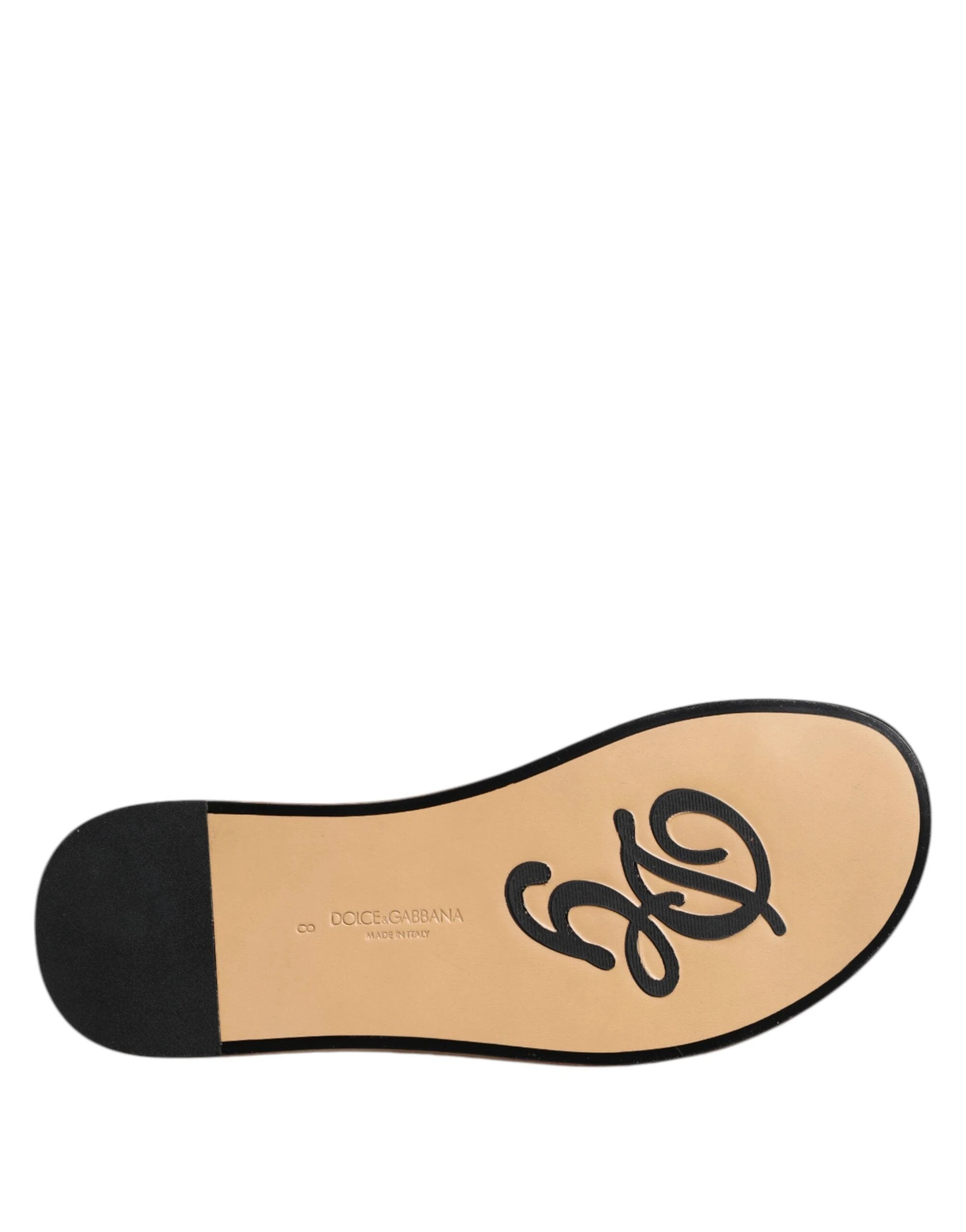 Dolce & Gabbana Black Monochrome Braided Raffia Slides Shoes by Dolce & Gabbana