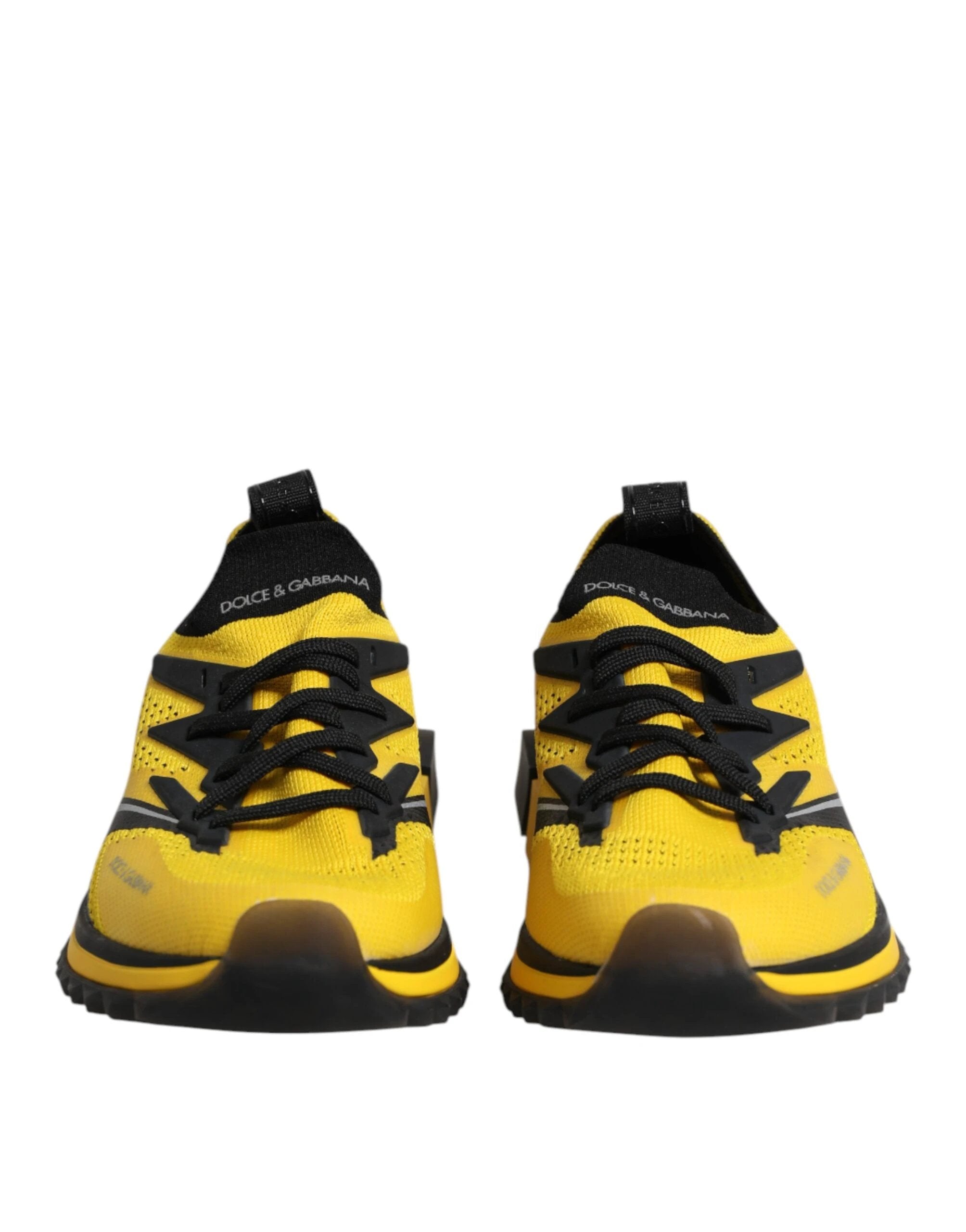 Dolce & Gabbana Yellow SORRENTO Sport Stretch Sneakers Shoes by Dolce & Gabbana