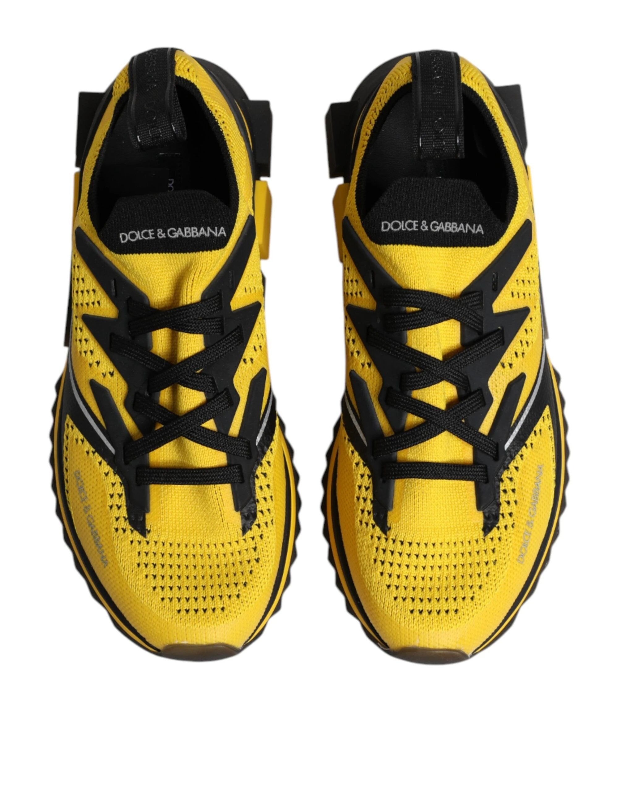 Dolce & Gabbana Yellow SORRENTO Sport Stretch Sneakers Shoes by Dolce & Gabbana