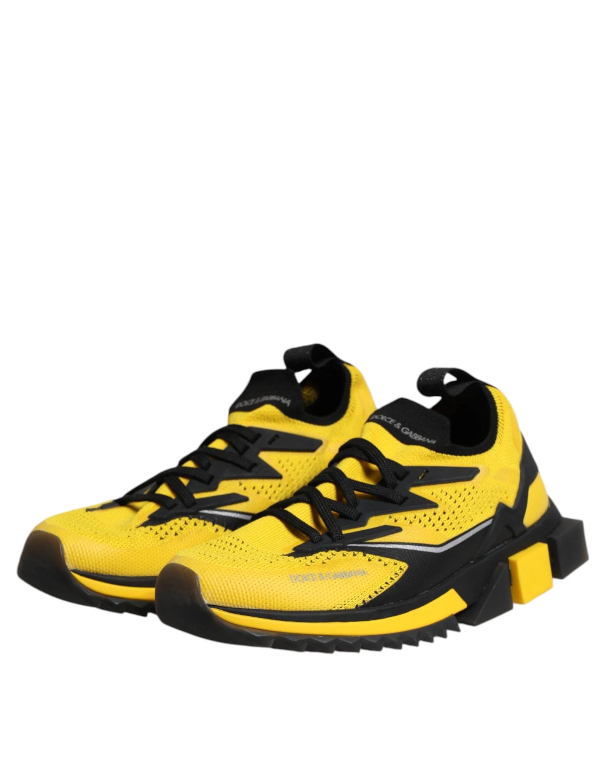 Dolce & Gabbana Yellow SORRENTO Sport Stretch Sneakers Shoes by Dolce & Gabbana