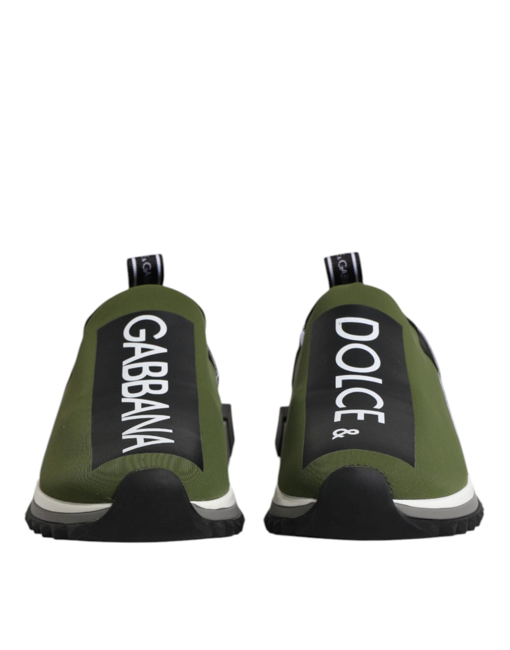 Dolce & Gabbana Green Black Slip On Sorrento Sneakers Shoes by Dolce & Gabbana