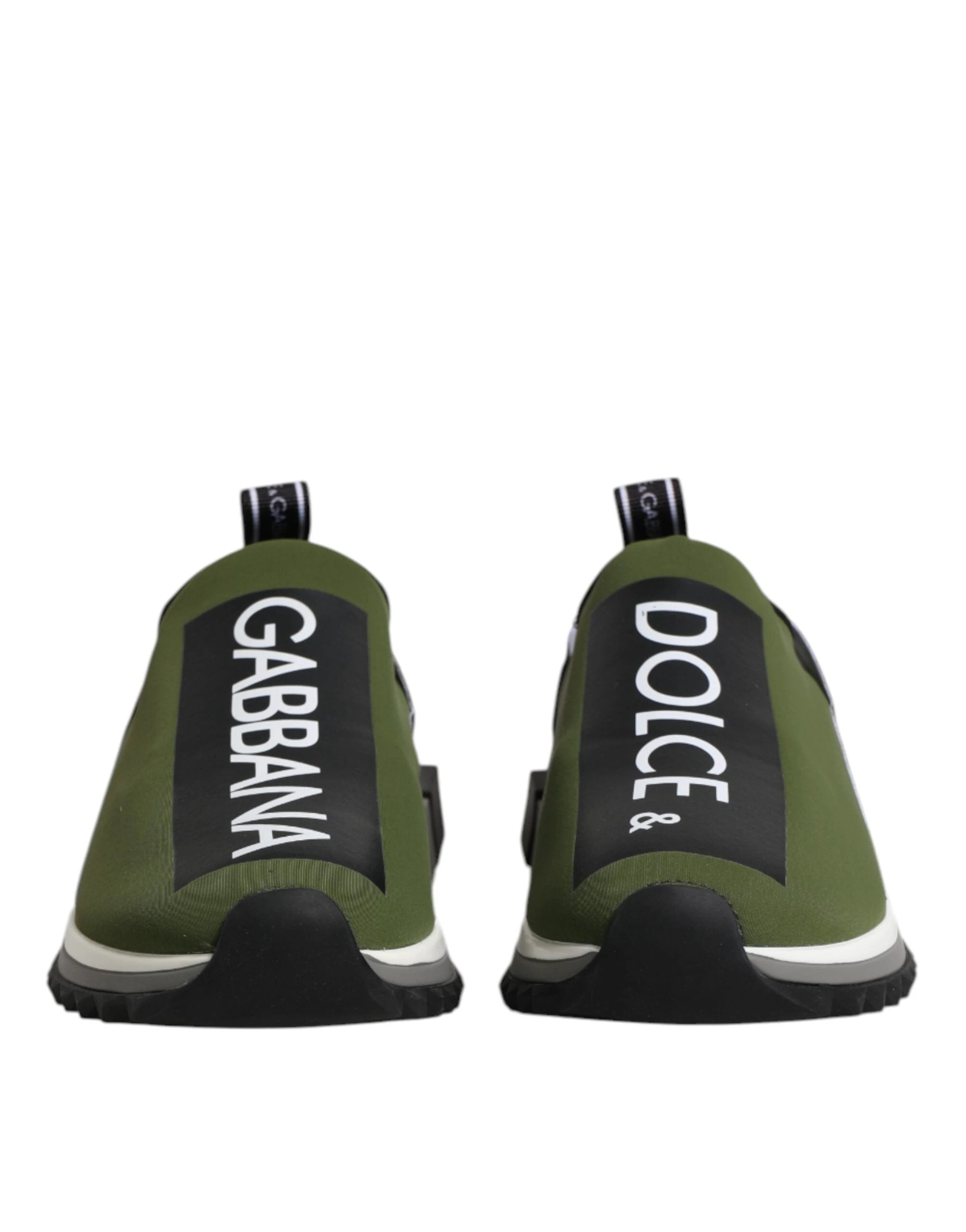 Dolce & Gabbana Green Black Slip On Sorrento Sneakers Shoes by Dolce & Gabbana