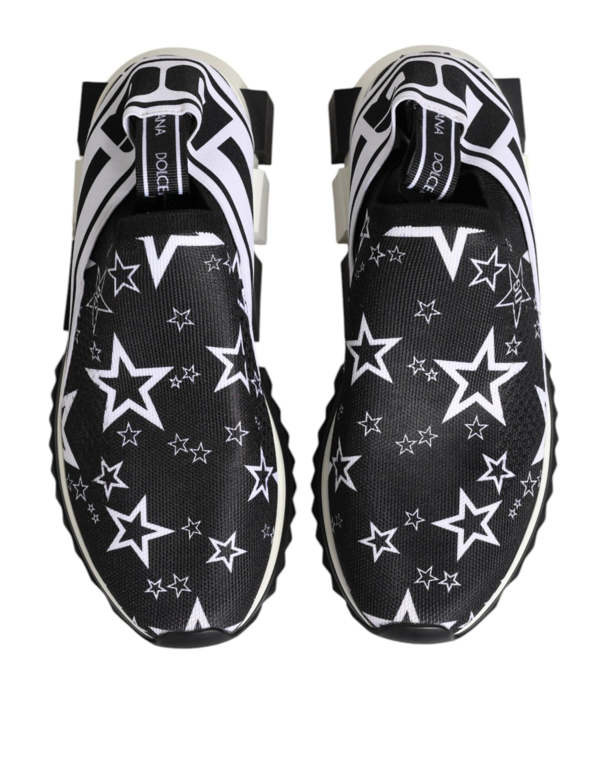 Dolce & Gabbana Black White Sorrento Low Top Sneakers Shoes by Dolce & Gabbana