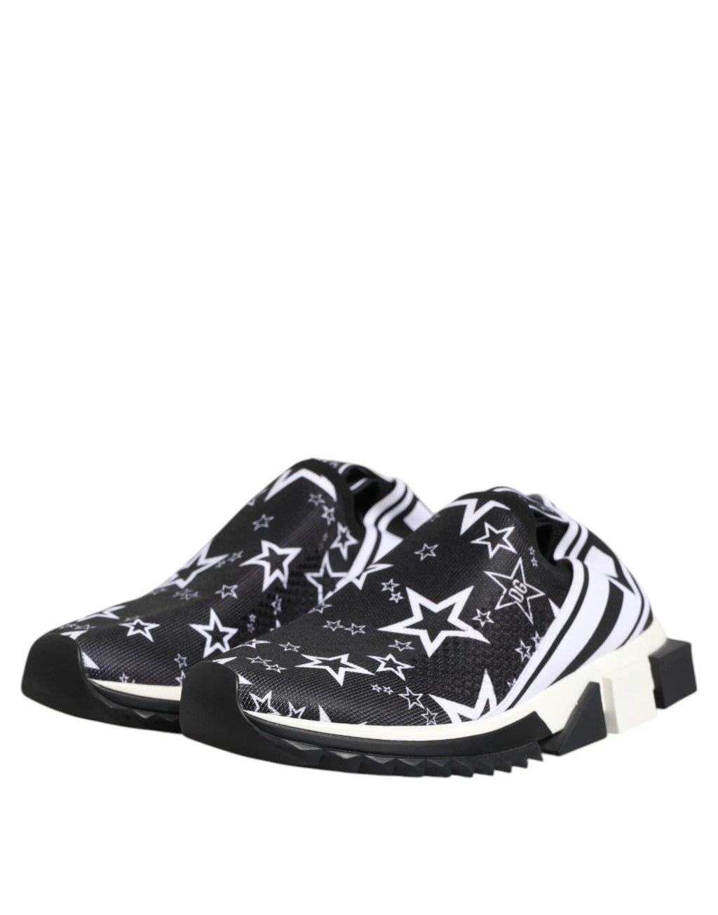 Dolce & Gabbana Black White Sorrento Low Top Sneakers Shoes by Dolce & Gabbana