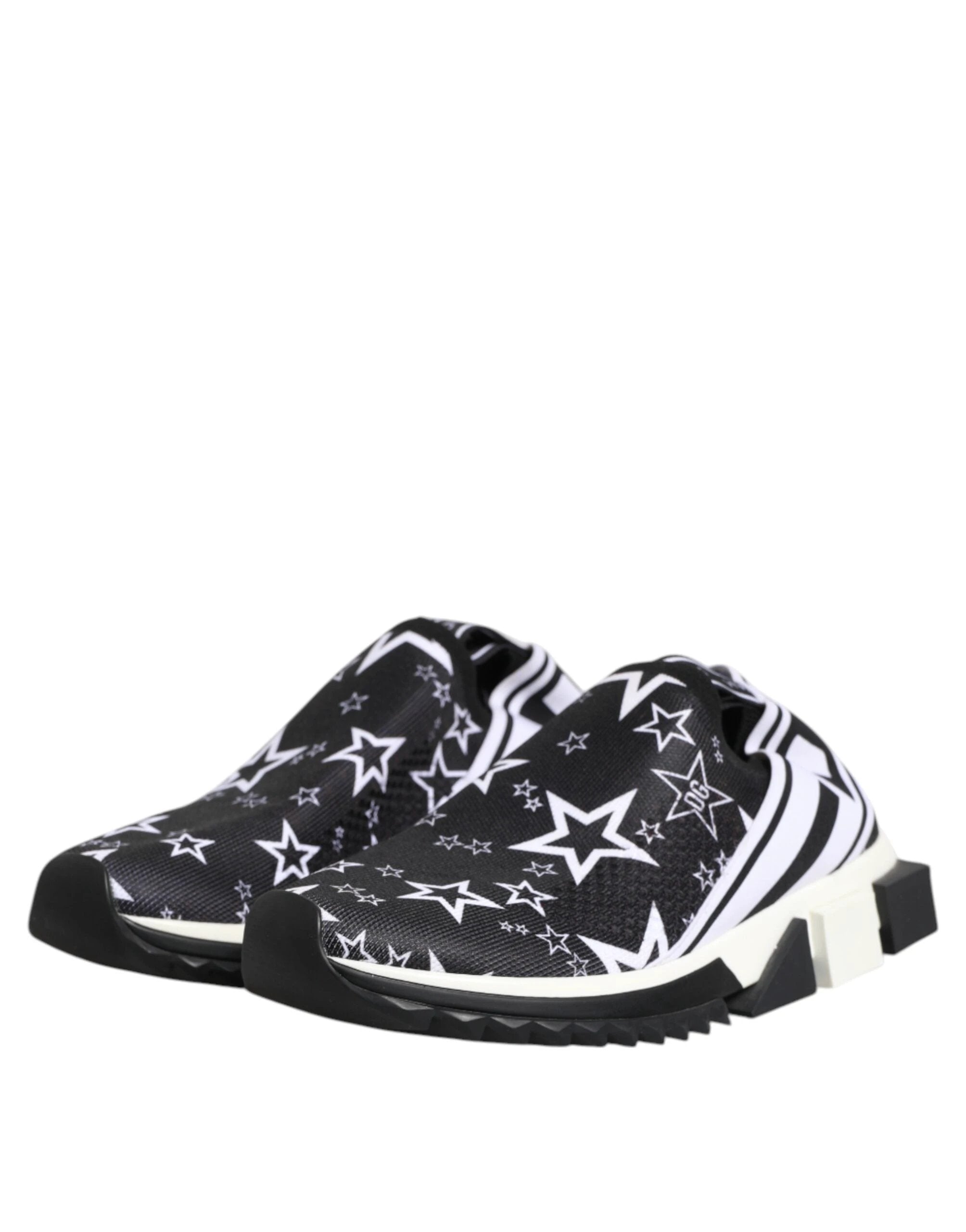 Dolce & Gabbana Black White Sorrento Low Top Sneakers Shoes by Dolce & Gabbana