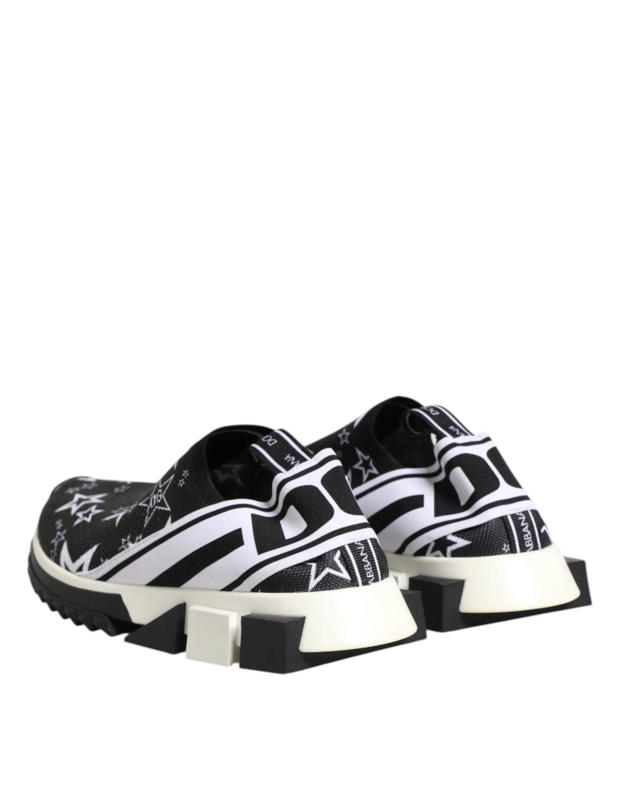 Dolce & Gabbana Black White Sorrento Low Top Sneakers Shoes by Dolce & Gabbana