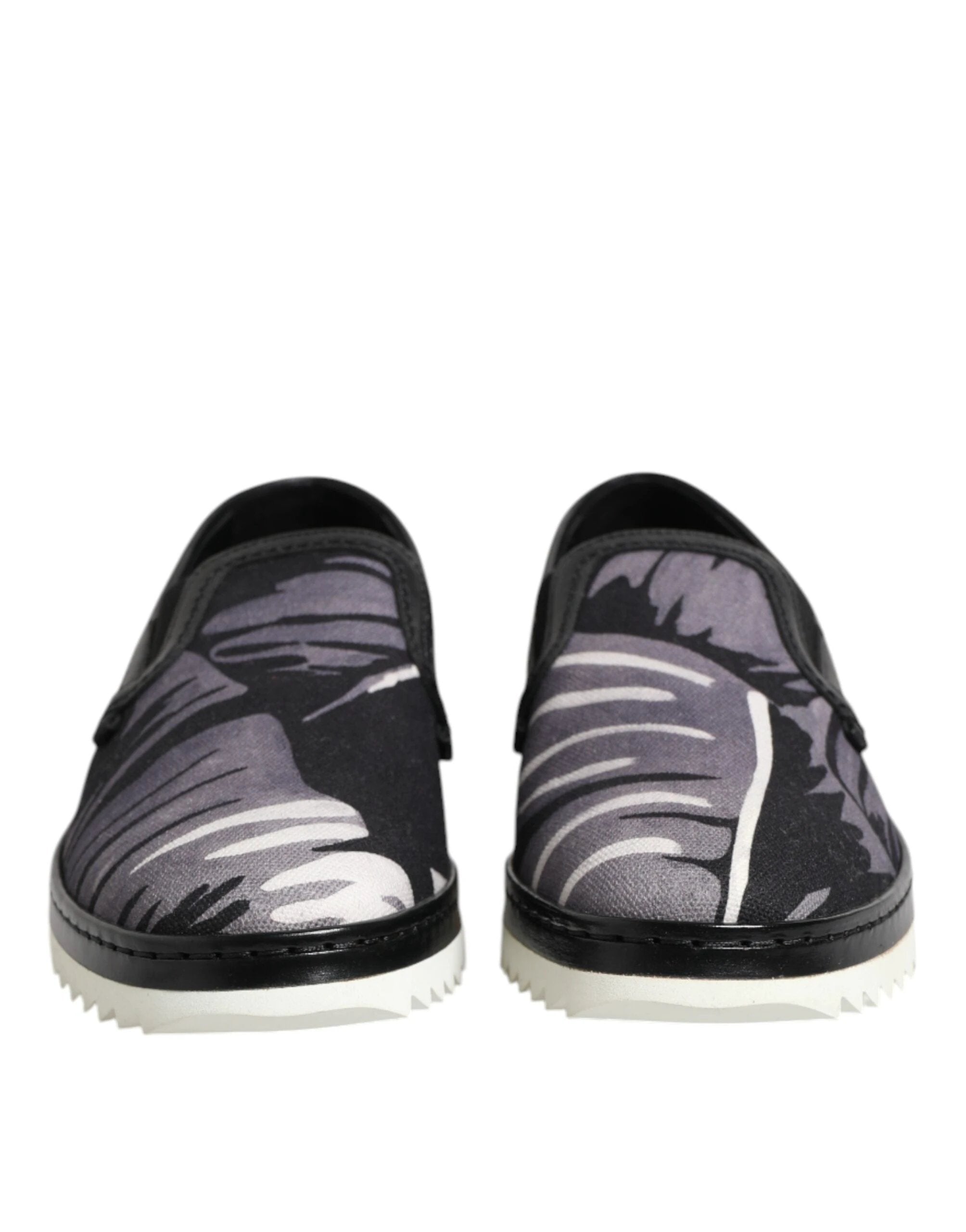 Dolce & Gabbana Black Tropical Slip On Men Sneakers Shoes by Dolce & Gabbana