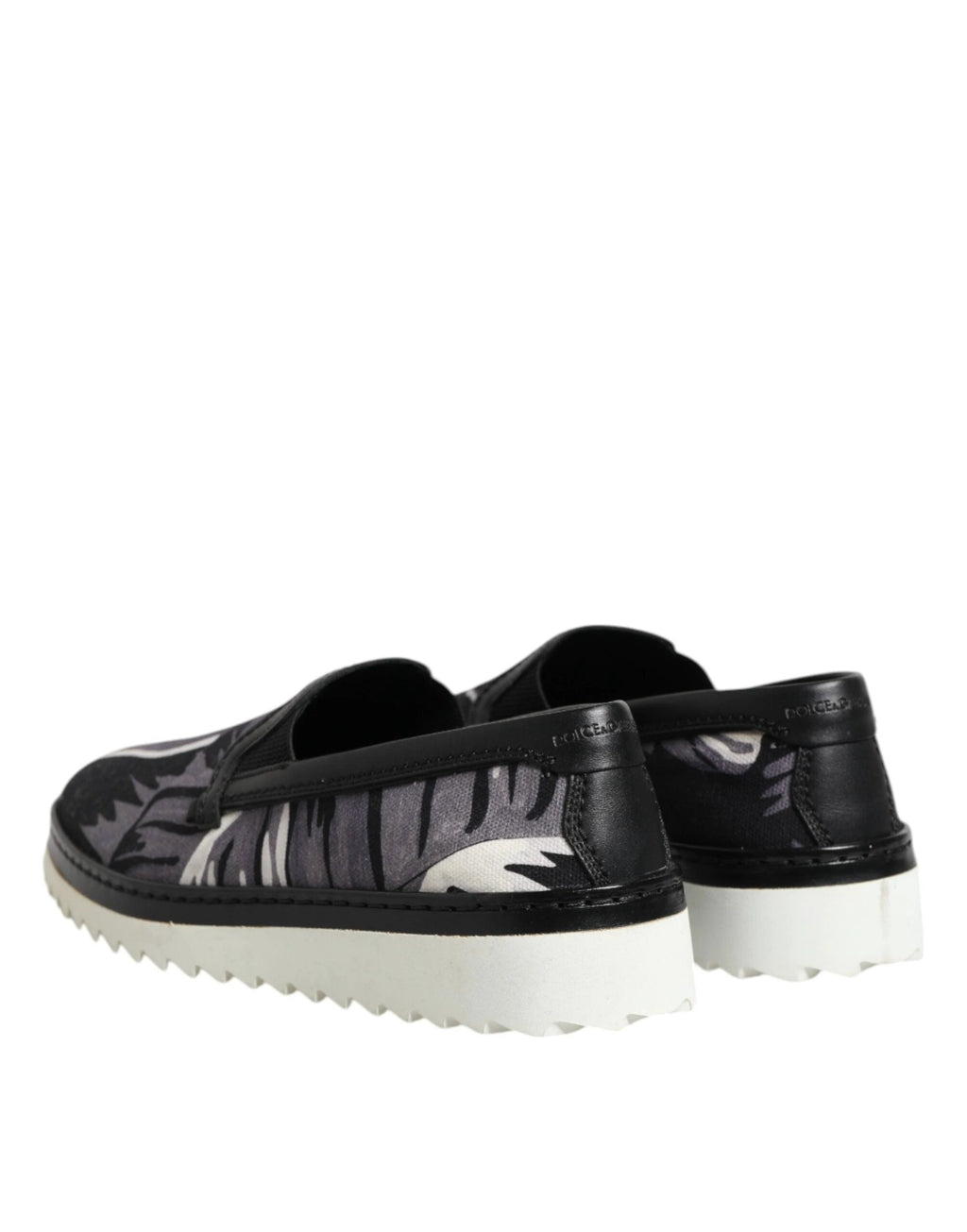 Dolce & Gabbana Black Tropical Slip On Men Sneakers Shoes by Dolce & Gabbana