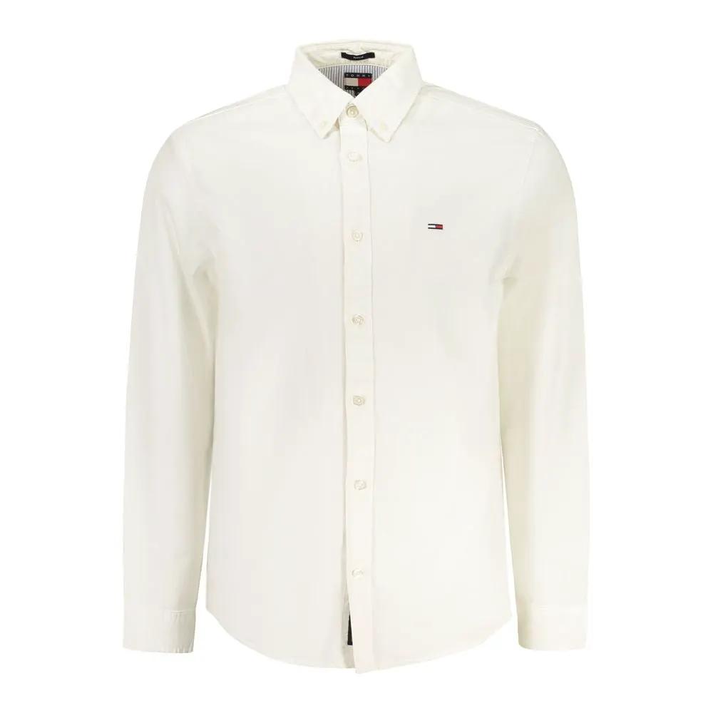 Tommy Hilfiger White Cotton Men Shirt