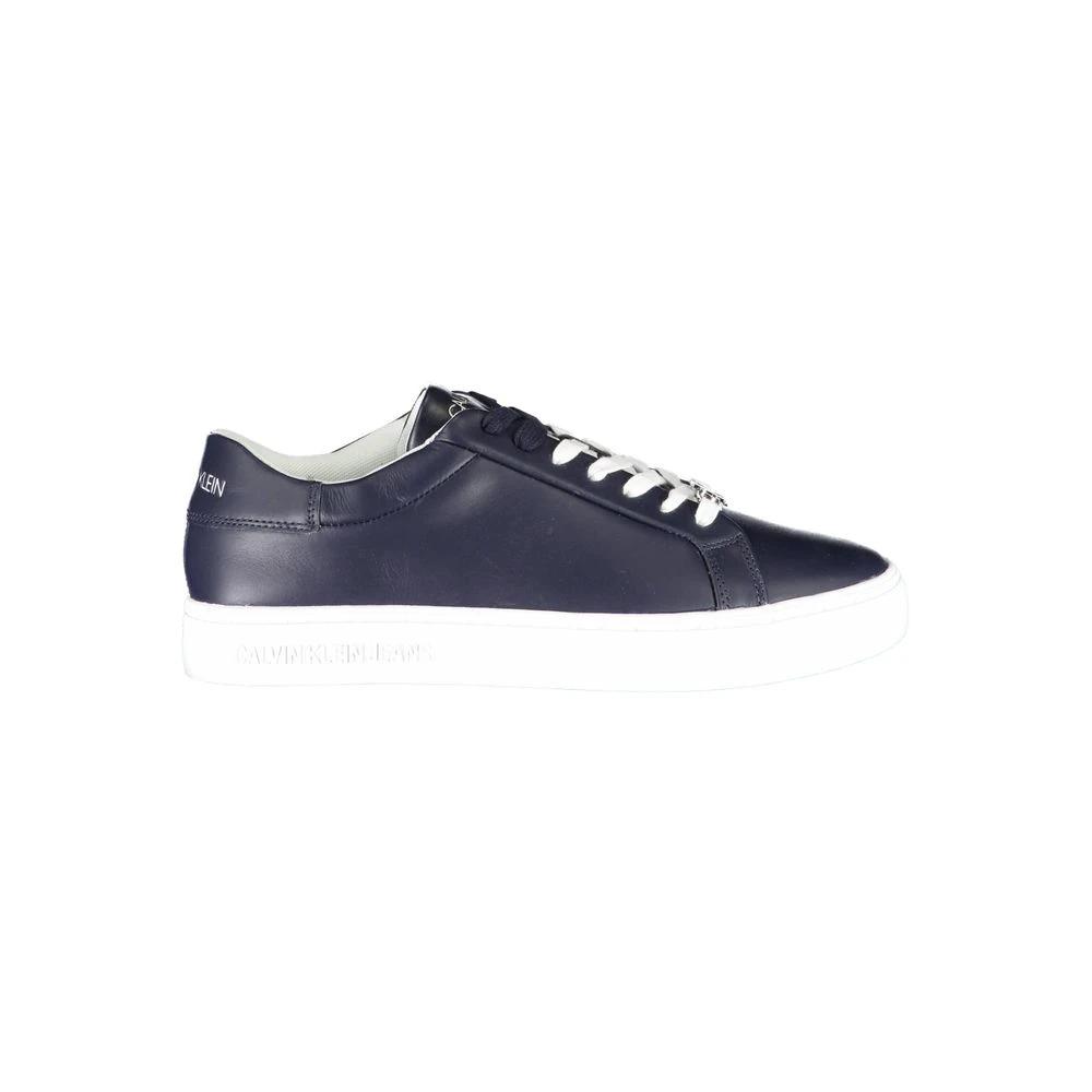Baskets Calvin Klein en cuir bleu pour homme