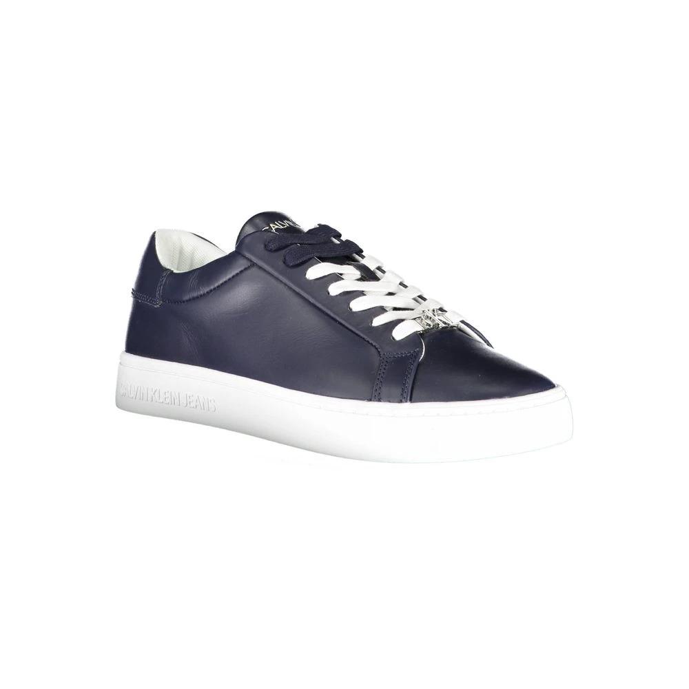 Baskets Calvin Klein en cuir bleu pour homme