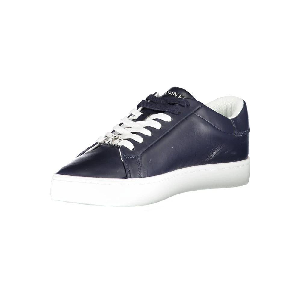 Baskets Calvin Klein en cuir bleu pour homme