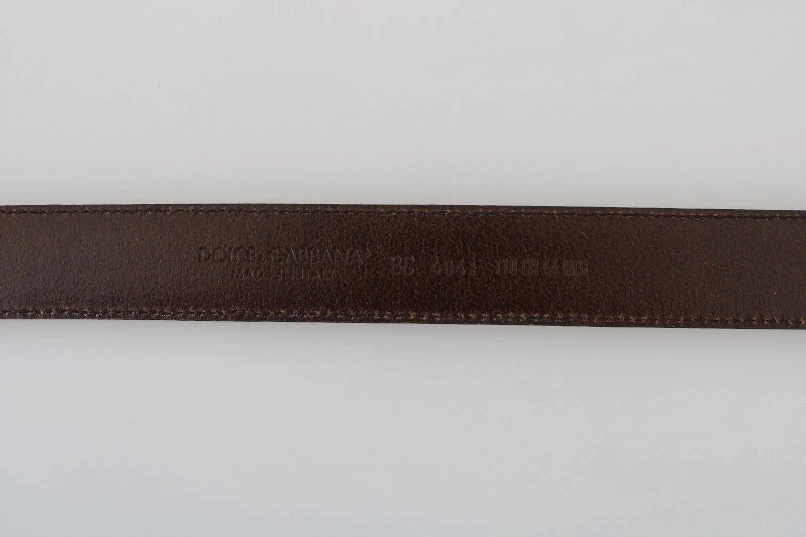 Dolce & Gabbana Blue Perforated Leather Gray Buckle Belt by Dolce & Gabbana