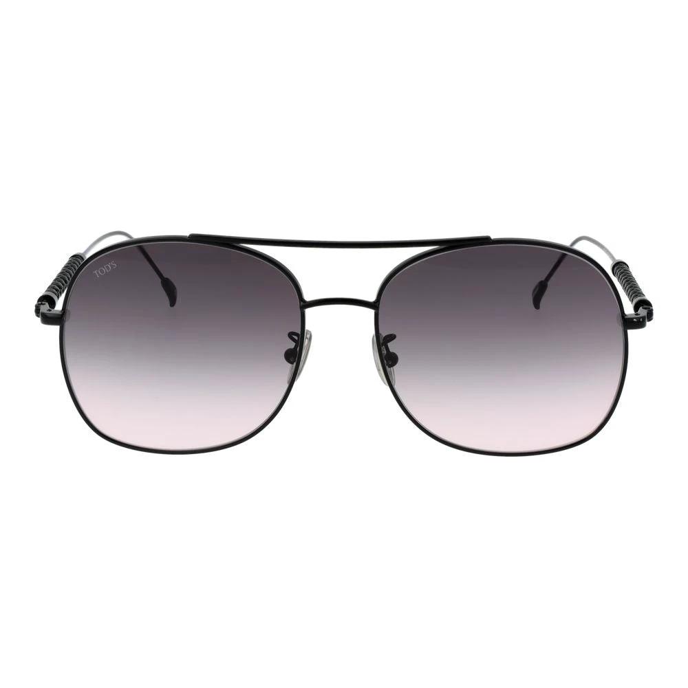 Lunettes de soleil en métal noir Tod's
