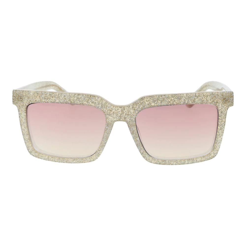 Lunettes de soleil en acétate d'or GCDS