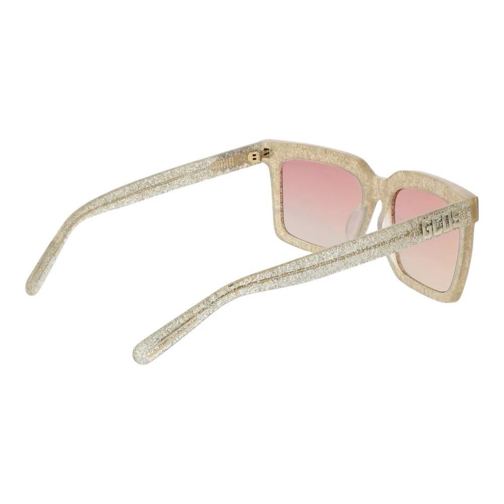 Lunettes de soleil en acétate d'or GCDS