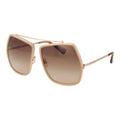 Lunettes de soleil Max Mara beiges en métal