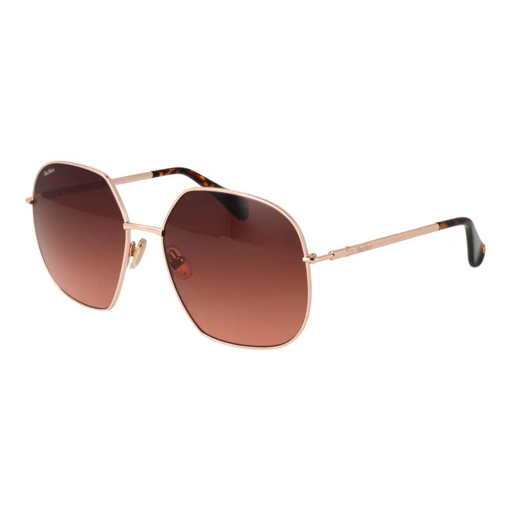 Lunettes de soleil Max Mara en métal doré rose