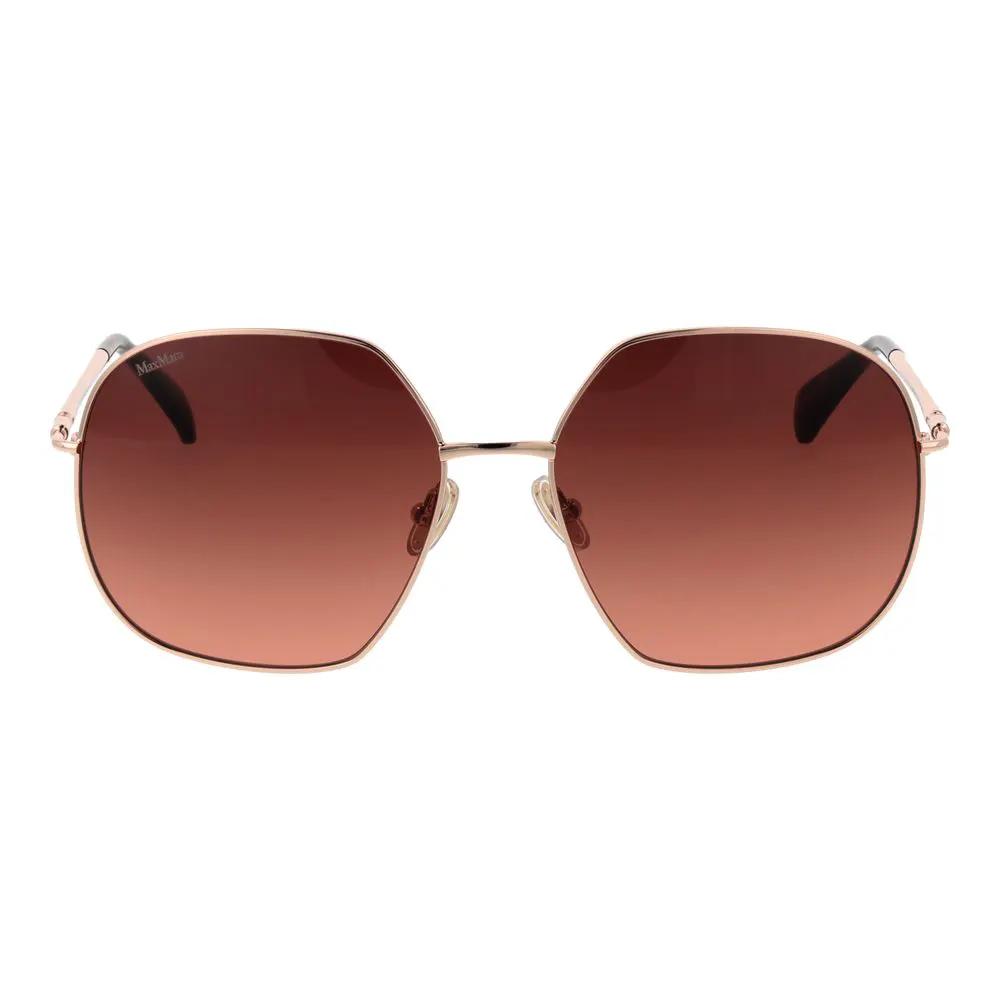 Lunettes de soleil Max Mara en métal doré rose