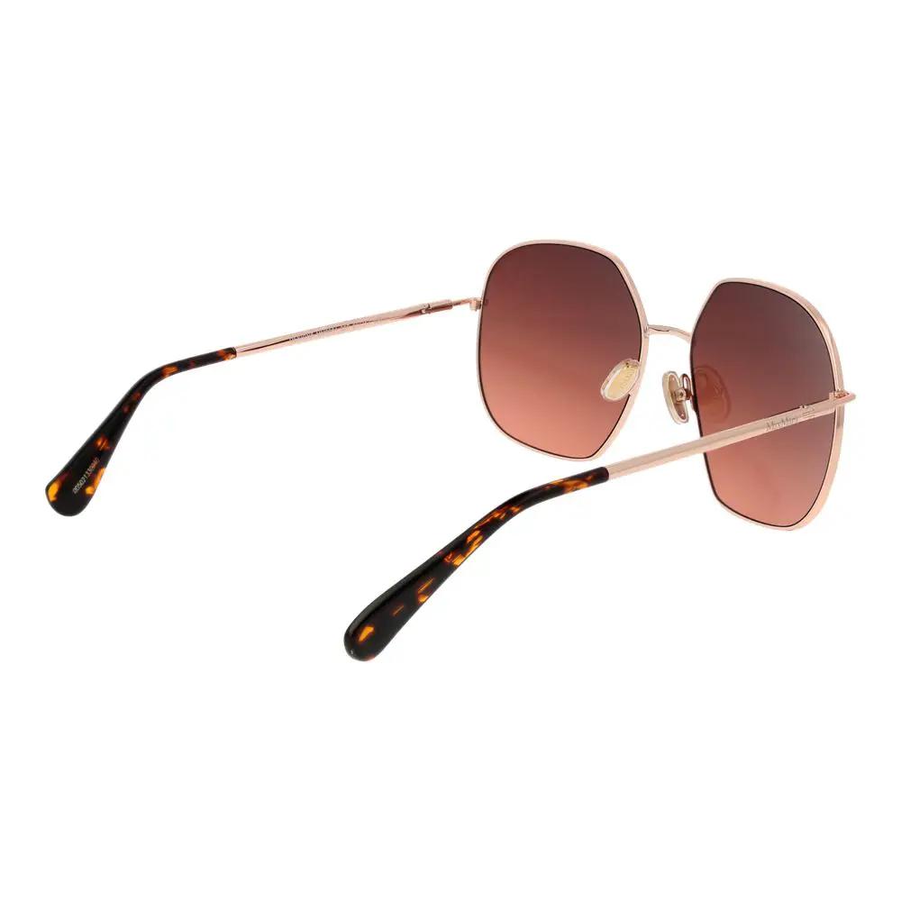 Lunettes de soleil Max Mara en métal doré rose