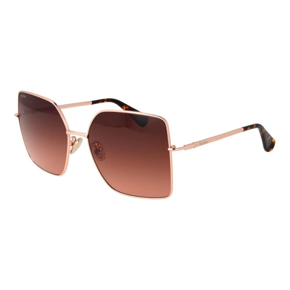 Lunettes de soleil Max Mara en métal doré rose