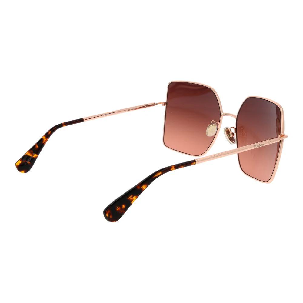 Lunettes de soleil Max Mara en métal doré rose