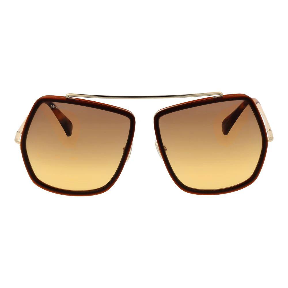 Max Mara Brown Metal Sunglasses by Max Mara