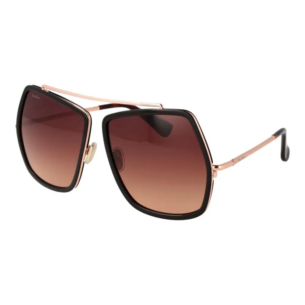 Lunettes de soleil Max Mara en métal marron