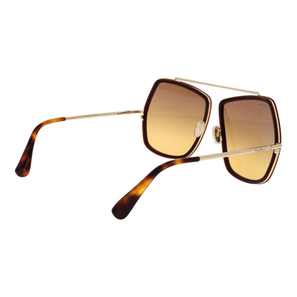 Max Mara Brown Metal Sunglasses by Max Mara